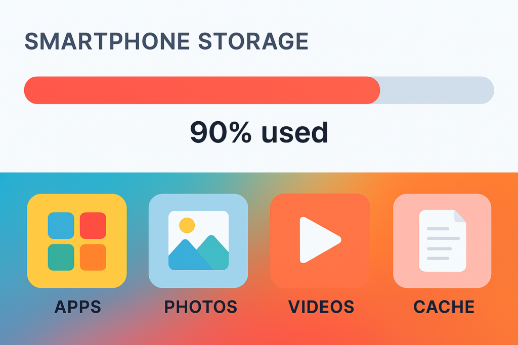 دلایل اصلی پر شدن حافظه گوشی